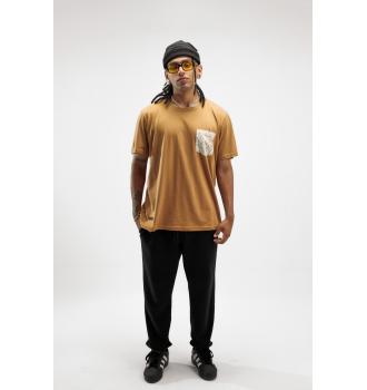 Flowers Pocket Tee - Camel